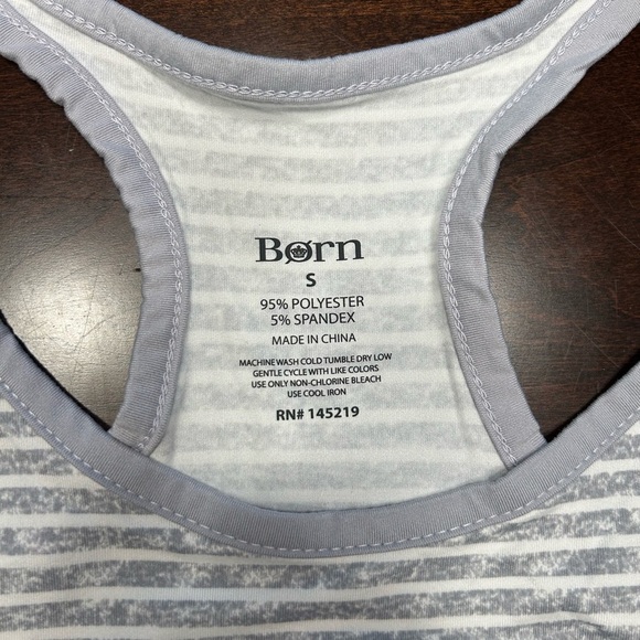 Born Striped Gray and White Tank Top - Picture 2 of 2